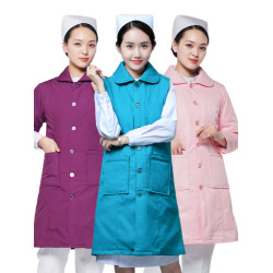 護士棉衣醫護人員夜班棉襖長款外套棉服女醫院冬季值班加厚棉大衣