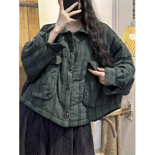 撿漏專櫃尾單夾棉加厚格紋麻料棉衣外套女冬遮肚顯瘦保暖棉服棉襖 撿漏專櫃尾單夾棉加厚格紋麻料棉衣外套女冬遮肚顯瘦保暖棉服棉襖