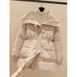 高級感羽絨棉服女2025新款冬季厚外套今年流行爆款棉衣收腰棉襖子