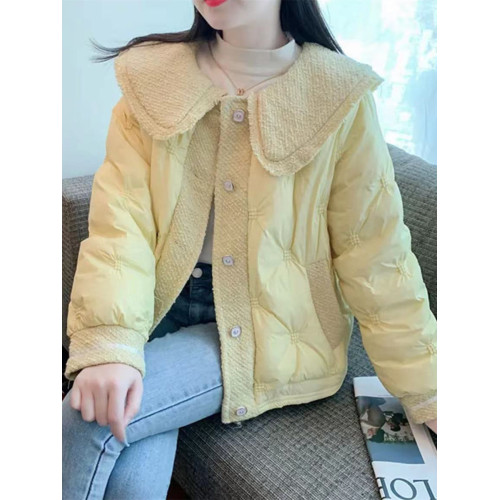 小香風羽絨棉服女短款2025新款冬季小個子設計感娃娃領棉衣外套潮 小香風羽絨棉服女短款2025新款冬季小個子設計感娃娃領棉衣外套潮