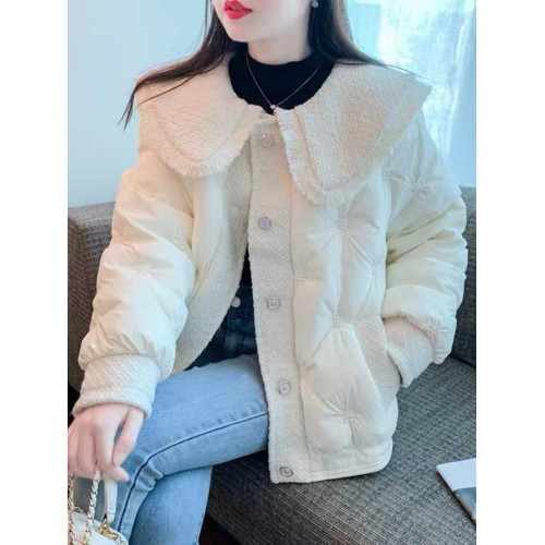 小香風羽絨棉服女短款2025新款冬季小個子設計感娃娃領棉衣外套潮 小香風羽絨棉服女短款2025新款冬季小個子設計感娃娃領棉衣外套潮