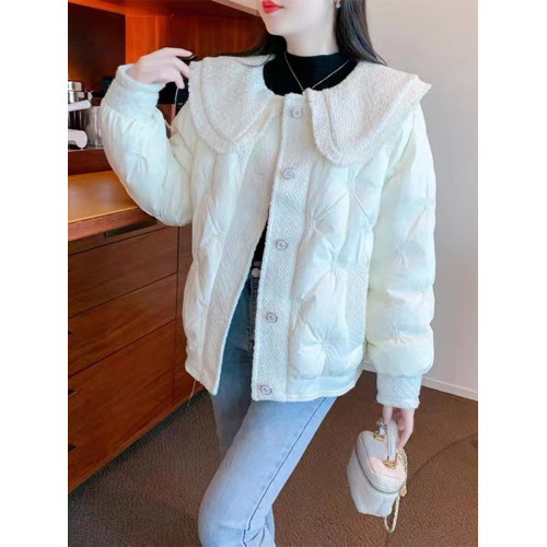 小香風羽絨棉服女短款2025新款冬季小個子設計感娃娃領棉衣外套潮 小香風羽絨棉服女短款2025新款冬季小個子設計感娃娃領棉衣外套潮