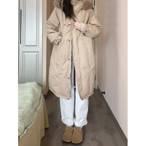 羽絨棉服女中長款2025新款過膝小個子設計感爆款棉衣冬季加厚外套