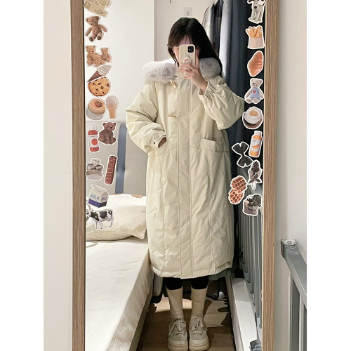 羽絨棉服女中長款2025新款過膝小個子設計感爆款棉衣冬季加厚外套