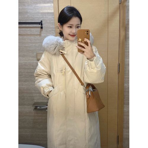 羽絨棉服女中長款2025新款過膝小個子設計感爆款棉衣冬季加厚外套