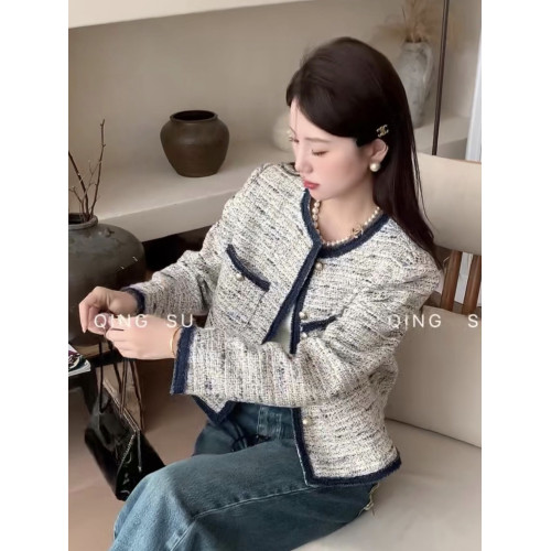 特價!韓版復古氣質輕奢名媛法式小個子小衆女小香風短外套 特價!韓版復古氣質輕奢名媛法式小個子小衆女小香風短外套