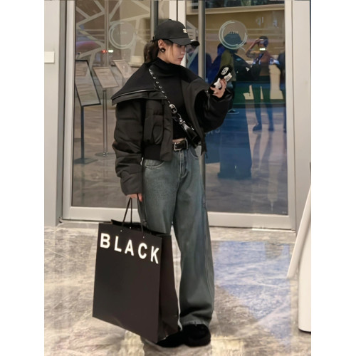 大翻領寬松休閒外套2025冬季新款ins韓版羽絨棉服短款上衣短外套 大翻領寬松休閒外套2025冬季新款ins韓版羽絨棉服短款上衣短外套