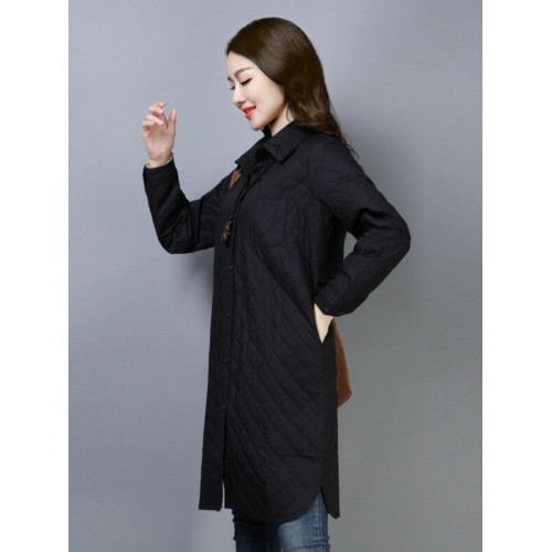 2024春秋季新款輕薄夾棉外套女百搭中長款春秋寬松棉服工裝薄棉衣 2024春秋季新款輕薄夾棉外套女百搭中長款春秋寬松棉服工裝薄棉衣