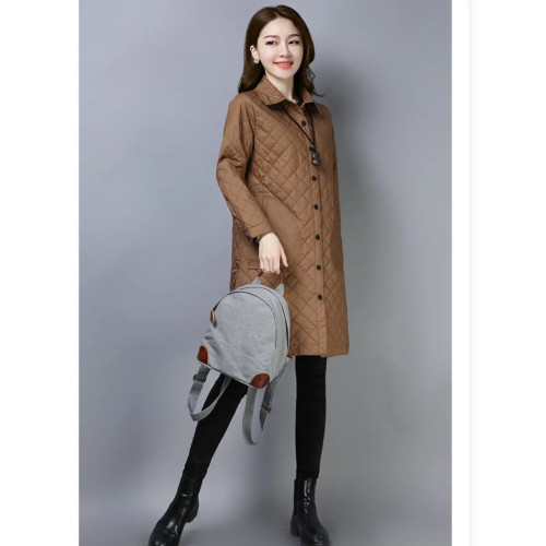 2024春秋季新款輕薄夾棉外套女百搭中長款春秋寬松棉服工裝薄棉衣 2024春秋季新款輕薄夾棉外套女百搭中長款春秋寬松棉服工裝薄棉衣