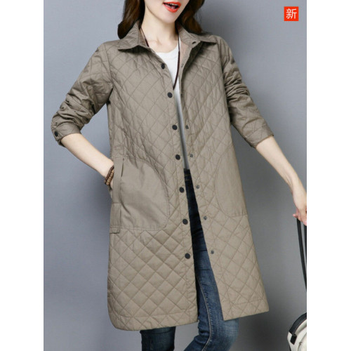 2024春秋季新款輕薄夾棉外套女百搭中長款春秋寬松棉服工裝薄棉衣 2024春秋季新款輕薄夾棉外套女百搭中長款春秋寬松棉服工裝薄棉衣