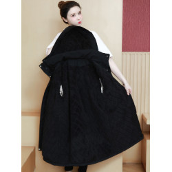 胖妹妹加肥加大碼棉衣棉服外套女260斤中長款羊羔絨休閒連帽棉襖