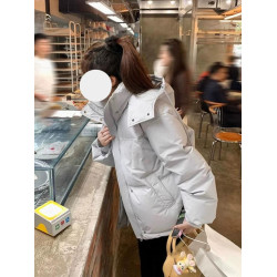 2025新款羽絨棉服女短款加厚保暖連帽棉襖外套寬松小個子麵包服潮