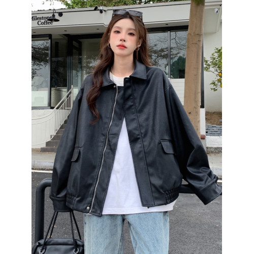 皮衣外套女2025新款秋冬季復古棕色寬松加絨加厚美拉德機車皮夾克 皮衣外套女2025新款秋冬季復古棕色寬松加絨加厚美拉德機車皮夾克