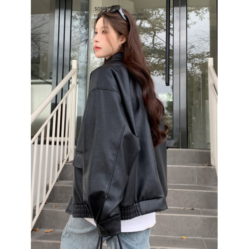 皮衣外套女2025新款秋冬季復古棕色寬松加絨加厚美拉德機車皮夾克 皮衣外套女2025新款秋冬季復古棕色寬松加絨加厚美拉德機車皮夾克