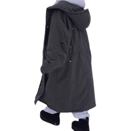 羊羔毛外套女中長款2025年冬季新款寬松加厚連帽棉服黑色收腰棉衣 羊羔毛外套女中長款2025年冬季新款寬松加厚連帽棉服黑色收腰棉衣