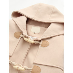 學院風雙排牛角釦中長款毛呢外套女2025春秋新款日系學生加厚大衣