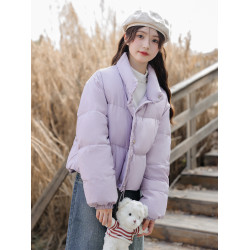 帛卡琪2025冬季新款立領加厚保暖棉衣女韓版輕薄羽絨棉服短款外套