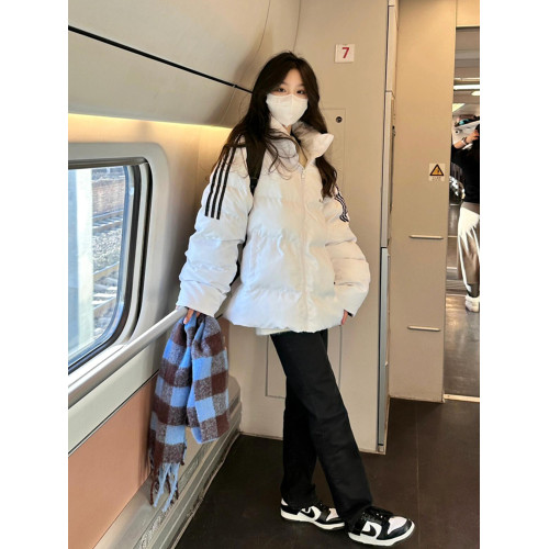 三條杠情侶羽絨棉服女2025新款冬季韓系寬松百搭加厚棉襖小個子潮 三條杠情侶羽絨棉服女2025新款冬季韓系寬松百搭加厚棉襖小個子潮
