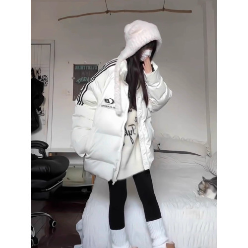 三條杠情侶羽絨棉服女2025新款冬季韓系寬松百搭加厚棉襖小個子潮 三條杠情侶羽絨棉服女2025新款冬季韓系寬松百搭加厚棉襖小個子潮