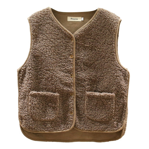 羊羔毛絨馬甲女2024新款春秋冬皮毛一體外塔馬夾背心外穿坎肩外套 羊羔毛絨馬甲女2024新款春秋冬皮毛一體外塔馬夾背心外穿坎肩外套