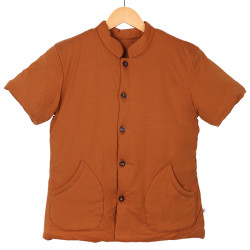 純棉花女士加厚保暖短袖棉襖彈力貼身秋冬季半袖坎肩老式棉衣棉服