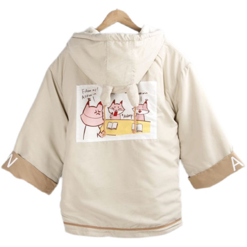 2450狐狸卡通棉服 連帽領春秋夾棉加厚寬松百搭棉衣小魚兒女 2450狐狸卡通棉服 連帽領春秋夾棉加厚寬松百搭棉衣小魚兒女