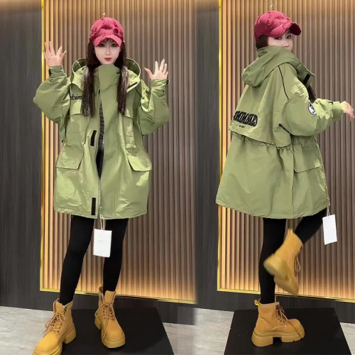 夾棉秋冬防風衣連帽重工刺綉大碼加肥收腰歐貨潮流新款中長款加厚 夾棉秋冬防風衣連帽重工刺綉大碼加肥收腰歐貨潮流新款中長款加厚