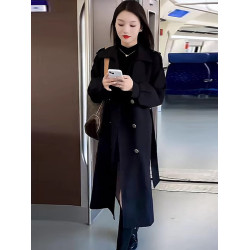 棉服女風衣外套2025新款春秋冬韓版加棉中長款爆款小個子夾棉大衣