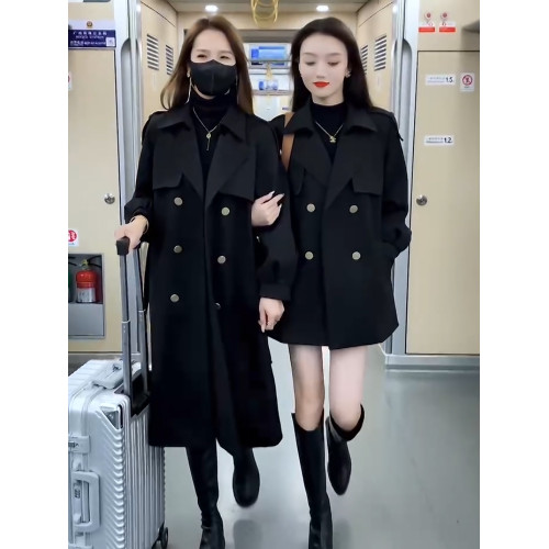 棉服女風衣外套2025新款春秋冬韓版加棉中長款爆款小個子夾棉大衣 棉服女風衣外套2025新款春秋冬韓版加棉中長款爆款小個子夾棉大衣