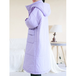 胖妹妹2025冬裝學院風連帽棉衣外套 大碼韓系夾