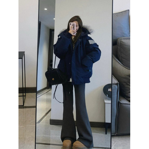 短款羽絨棉服女款冬季2025新款韓系大毛領工裝派克服港風棉衣外套 短款羽絨棉服女款冬季2025新款韓系大毛領工裝派克服港風棉衣外套