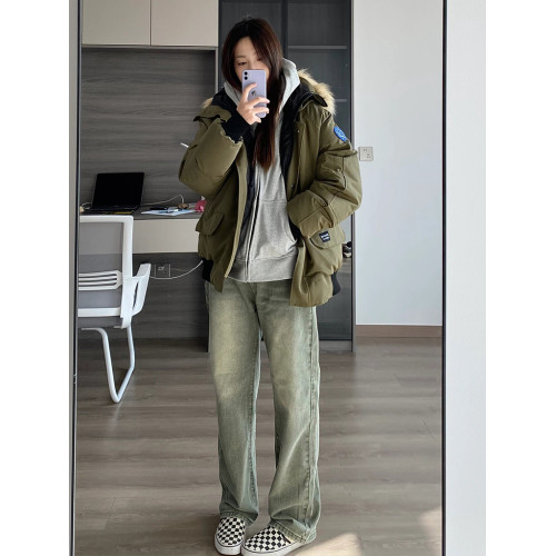 短款羽絨棉服女款冬季2025新款韓系大毛領工裝派克服港風棉衣外套 短款羽絨棉服女款冬季2025新款韓系大毛領工裝派克服港風棉衣外套