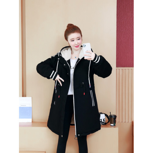 冬季外套顯瘦大碼女裝加厚加絨棉衣休閒胖MM羊羔毛棉服女中長款 冬季外套顯瘦大碼女裝加厚加絨棉衣休閒胖MM羊羔毛棉服女中長款