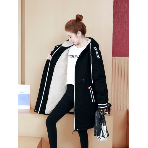 冬季外套顯瘦大碼女裝加厚加絨棉衣休閒胖MM羊羔毛棉服女中長款 冬季外套顯瘦大碼女裝加厚加絨棉衣休閒胖MM羊羔毛棉服女中長款