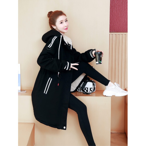 冬季外套顯瘦大碼女裝加厚加絨棉衣休閒胖MM羊羔毛棉服女中長款 冬季外套顯瘦大碼女裝加厚加絨棉衣休閒胖MM羊羔毛棉服女中長款