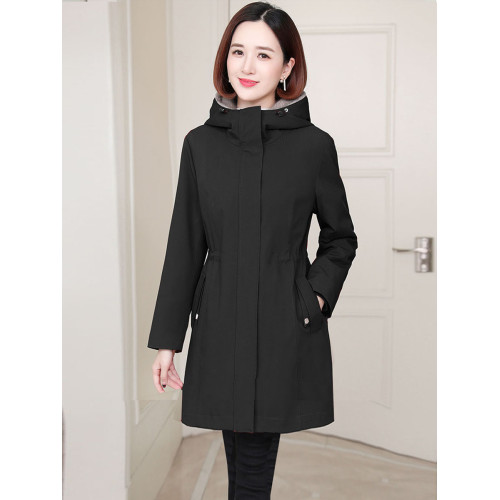 2025新款加絨派克棉服連帽仿羊剪絨內膽大衣中長加厚保暖棉衣女冬