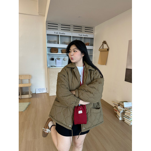 NINI ONE 微胖韓系棉服保暖加厚外套 大碼顯瘦長袖棉服百搭休閒 NINI ONE 微胖韓系棉服保暖加厚外套 大碼顯瘦長袖棉服百搭休閒