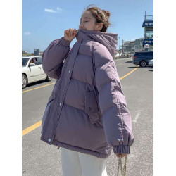 2025秋冬新款大碼女裝胖mm百搭羽絨棉寬鬆休閒麵包服棉服棉衣外套