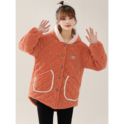 冬季學生棉衣外套短款寬松棉服女燈芯絨加厚加絨大碼罩衣棉襖上衣 冬季學生棉衣外套短款寬松棉服女燈芯絨加厚加絨大碼罩衣棉襖上衣