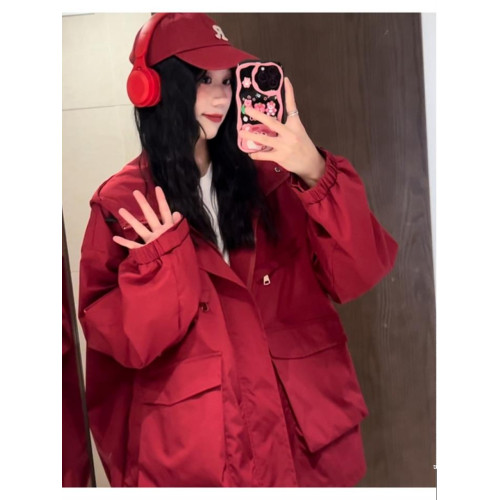 美式機能工裝防風衣防水沖鋒衣外套女春秋爆款今年流行美拉德穿搭 美式機能工裝防風衣防水沖鋒衣外套女春秋爆款今年流行美拉德穿搭