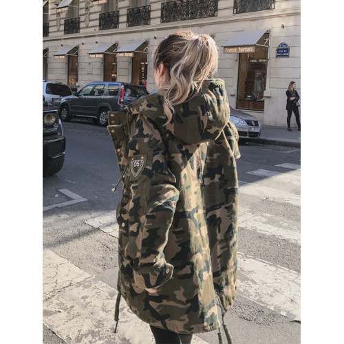 2025冬新迷彩棉服外套男女休閒寬松潮韓學生工裝棉襖中長軍綠大衣 2025冬新迷彩棉服外套男女休閒寬松潮韓學生工裝棉襖中長軍綠大衣