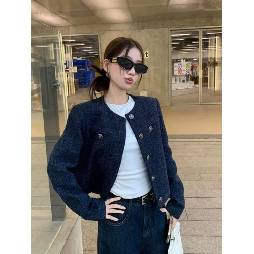 小香風外套女秋季2025新款法式名媛氣質高級感設計感復古短款上衣