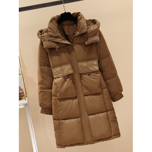 羽絨棉服女2025年新款冬季加厚棉襖中長款韓系外套黑色大碼夾棉衣 羽絨棉服女2025年新款冬季加厚棉襖中長款韓系外套黑色大碼夾棉衣