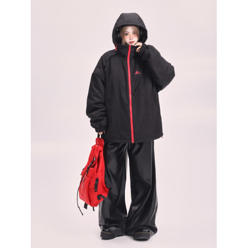 美式復古寬松白色夾棉沖鋒衣棉服外套女冬季2025新款連帽棉衣 美式復古寬松白色夾棉沖鋒衣棉服外套女冬季2025新款連帽棉衣