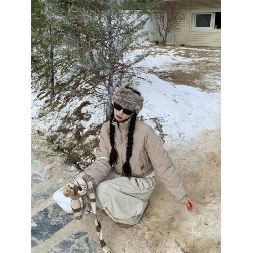 195大喜 美式復古立領短款棉服外套女冬季小衆顯瘦百搭麵包服棉衣 195大喜 美式復古立領短款棉服外套女冬季小衆顯瘦百搭麵包服棉衣