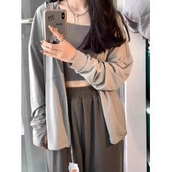 冰絲硬核防曬衣服女輕薄款夏季學生新款2025年騎車涼感開衫外套潮