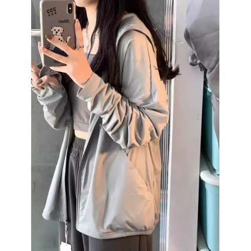 冰絲硬核防曬衣服女輕薄款夏季學生新款2025年騎車涼感開衫外套潮 冰絲硬核防曬衣服女輕薄款夏季學生新款2025年騎車涼感開衫外套潮