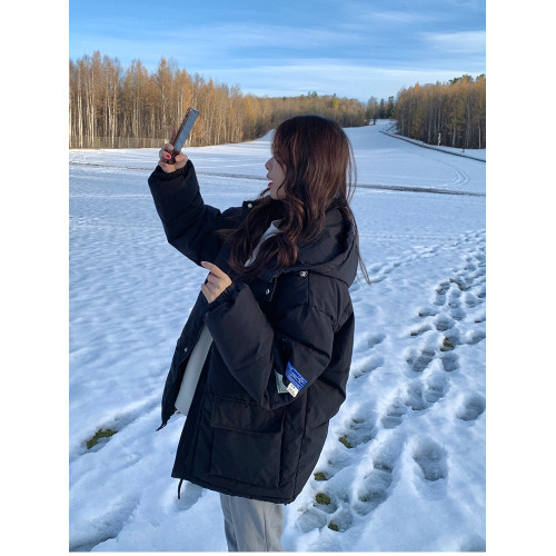 高級感版型超好看羽絨棉服冬女小個子中長款韓版寬松加厚連帽棉襖 高級感版型超好看羽絨棉服冬女小個子中長款韓版寬松加厚連帽棉襖