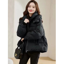 羽絨棉服女冬季2025新款韓版寬松大碼加厚連帽麵包服棉衣棉襖外套