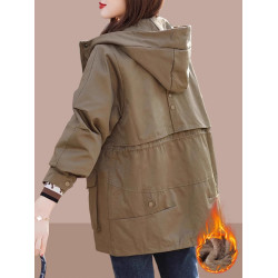 中長款派克棉服女士2025冬季新款時尚大碼加絨加厚開衫夾棉衣外套